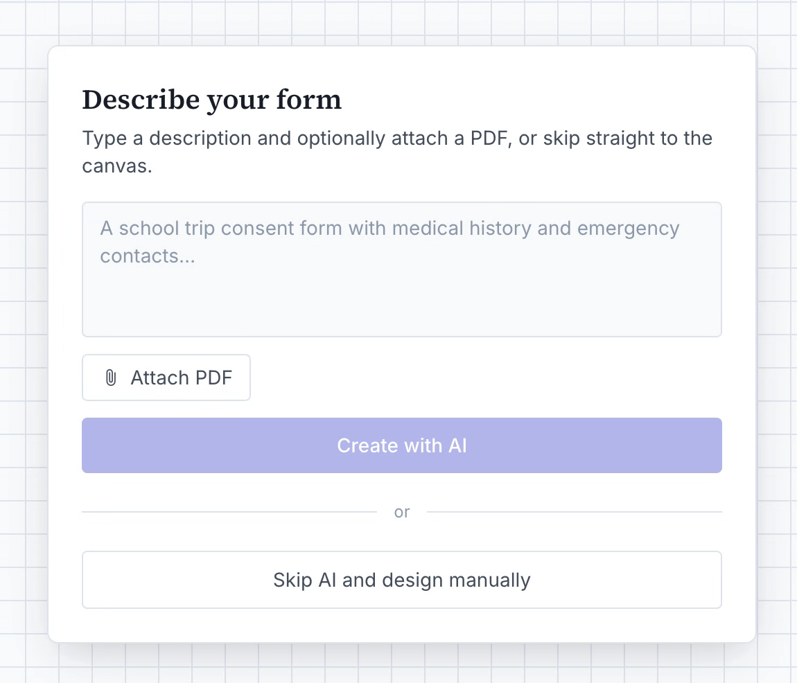 AI Assisted Form Creation