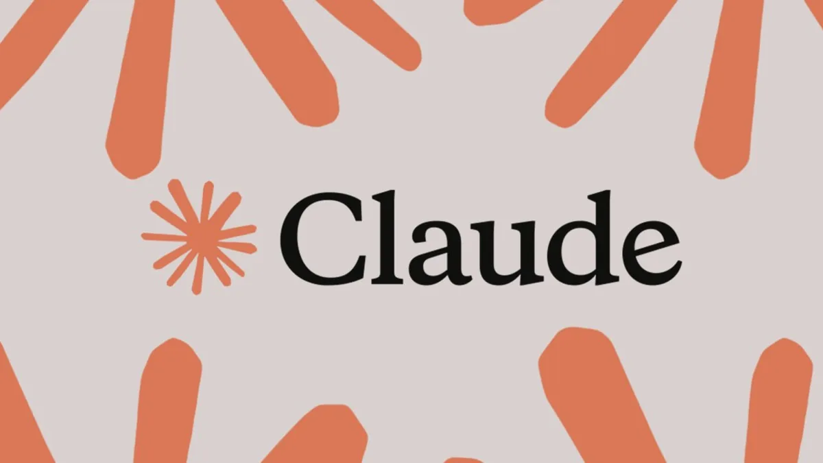 The Claude logo on a beige background.