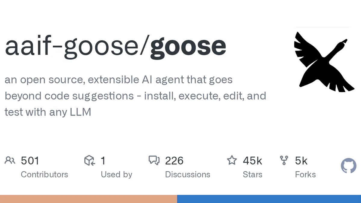 an open source, extensible AI agent that goes beyond code suggestions - install, execute, edit, and test with any LLM - aaif-goose/goose