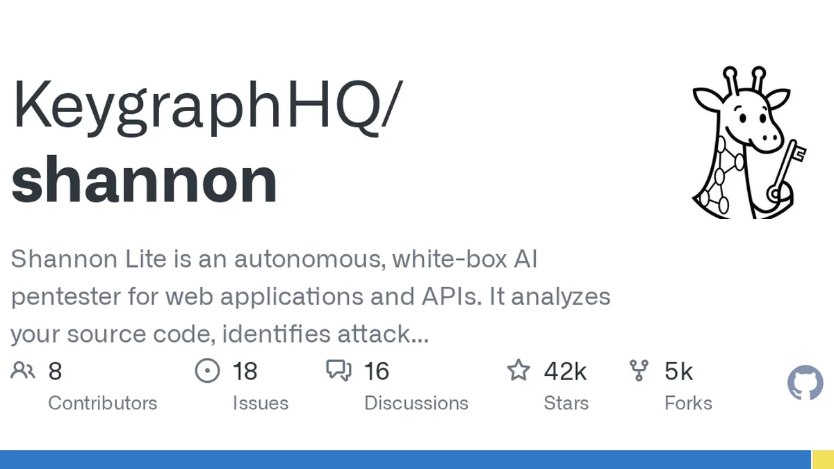 Shannon Lite is an autonomous, white-box AI pentester for web applications and APIs. It analyzes your source code, identifies attack vectors, and executes real exploits to prove vulnerabilities bef...