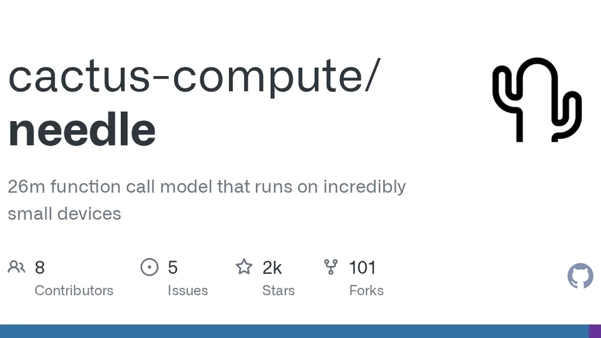 26m function call model that runs on incredibly small devices - cactus-compute/needle
