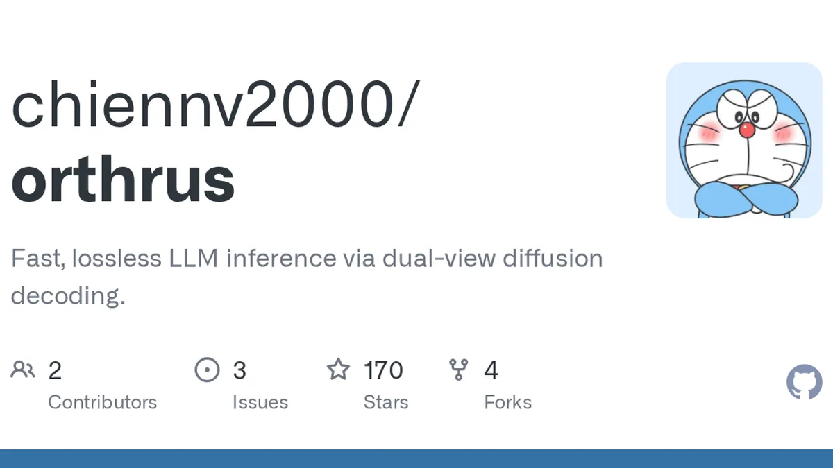 Fast, lossless LLM inference via dual-view diffusion decoding. - chiennv2000/orthrus