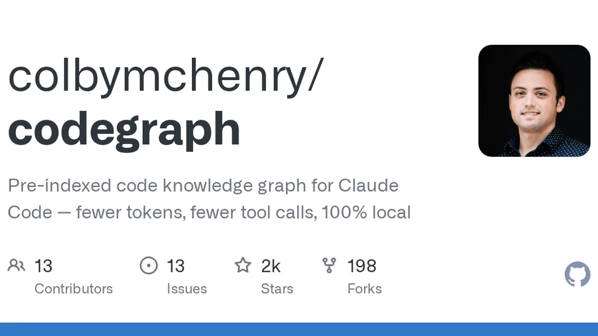 Pre-indexed code knowledge graph for Claude Code — fewer tokens, fewer tool calls, 100% local - colbymchenry/codegraph