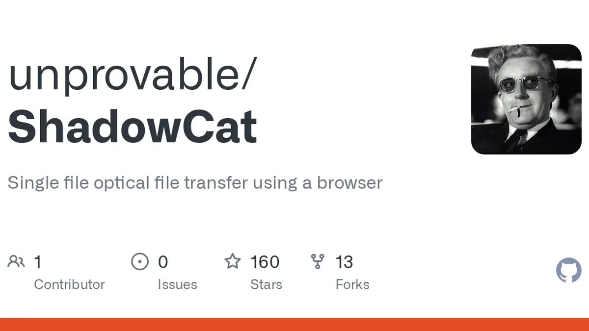 Single file optical file transfer using a browser. Contribute to unprovable/ShadowCat development by creating an account on GitHub.