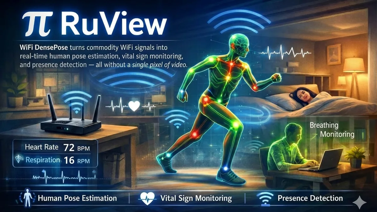 π RuView turns commodity WiFi signals into real-time spatial intelligence, vital sign monitoring, and presence detection — all without a single pixel of video. - ruvnet/RuView
