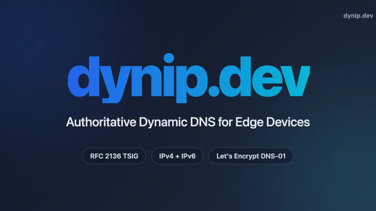 DynIP – Dynamic DNS with RFC 2136, IPv6, DNSSEC, and BYOD