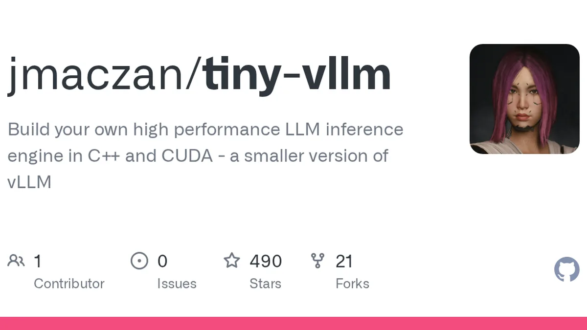 Build your own high performance LLM inference engine in C++ and CUDA - a smaller version of vLLM - jmaczan/tiny-vllm