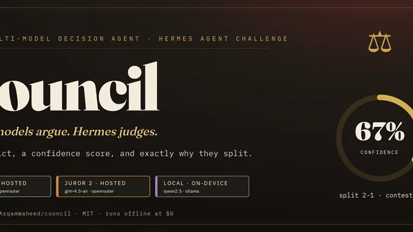 I Made My AI Models Argue, Then Let Hermes Be the Judge