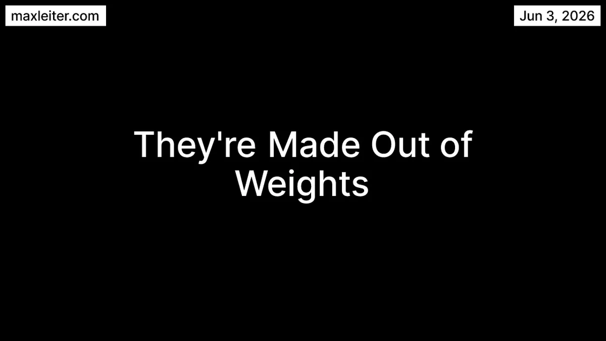 They’re made out of weights