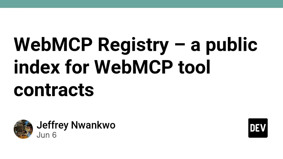 WebMCP Registry – a public index for WebMCP tool contracts