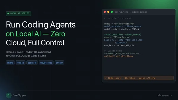 Run Coding Agents on Local AI — Zero Cloud, Full Control