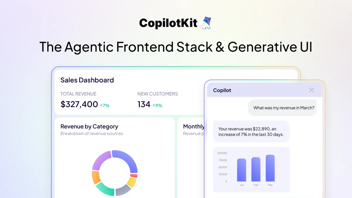 The Frontend Stack for Agents & Generative UI. React, Angular, Mobile, Slack, and more.  Makers of the AG-UI Protocol - CopilotKit/CopilotKit