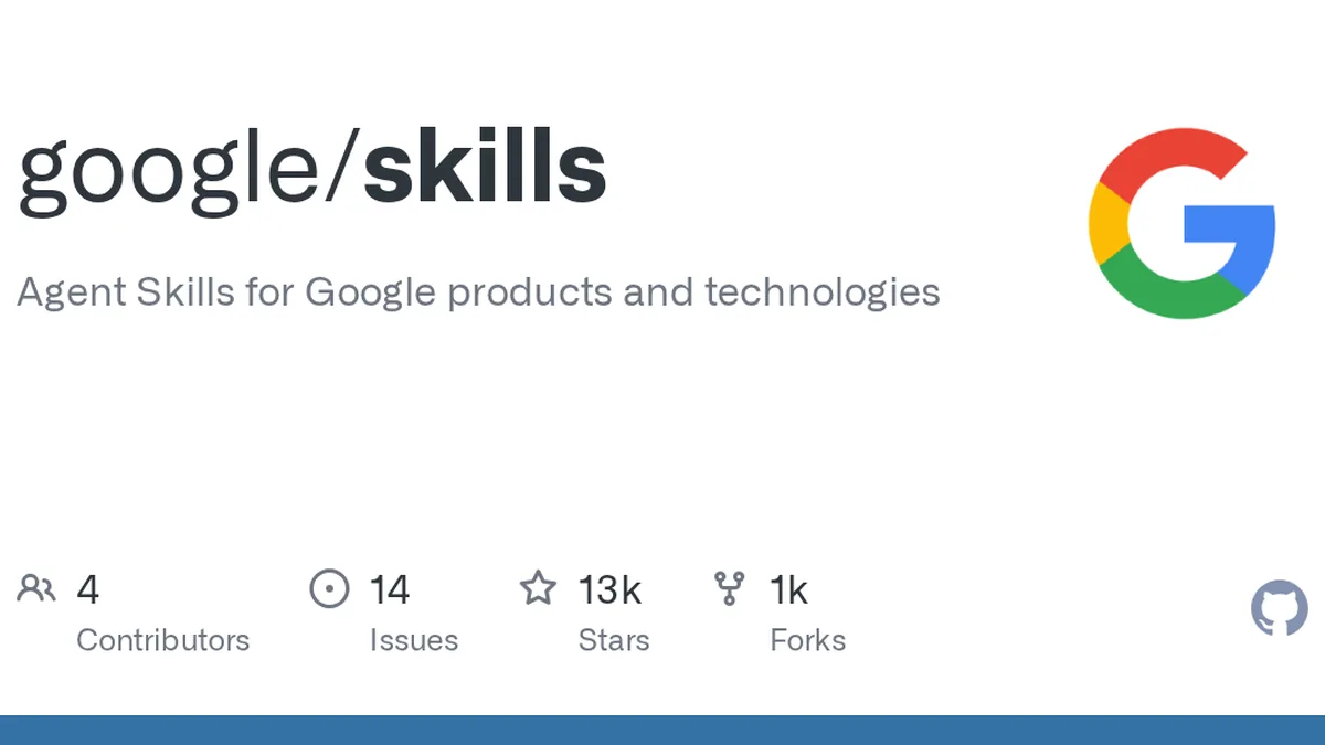 Agent Skills for Google products and technologies. Contribute to google/skills development by creating an account on GitHub.