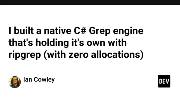 I built a native C# Grep engine that's holding it's own with ripgrep (with zero allocations)