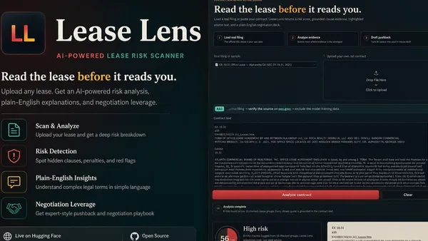 I built a 3B lease risk scanner that runs without an external LLM API