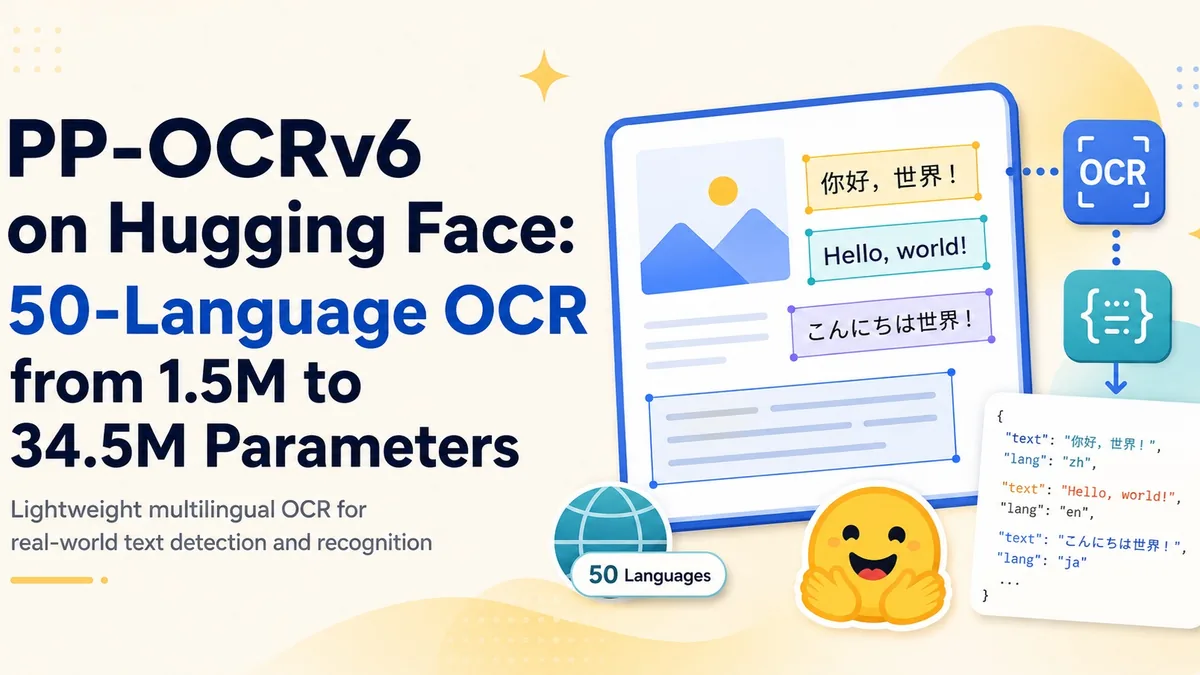 PP-OCRv6 on Hugging Face: 50-Language OCR from 1.5M to 34.5M Parameters