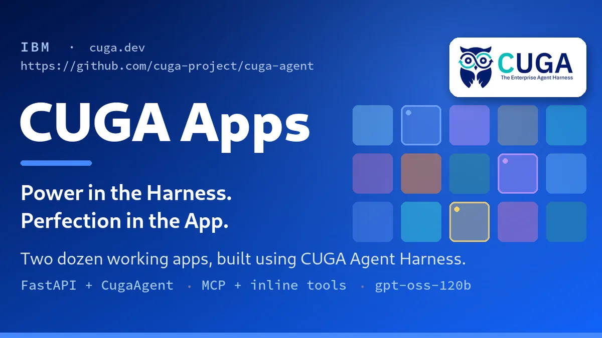 Build real agentic apps using CUGA: two dozen working examples on a lightweight harness
