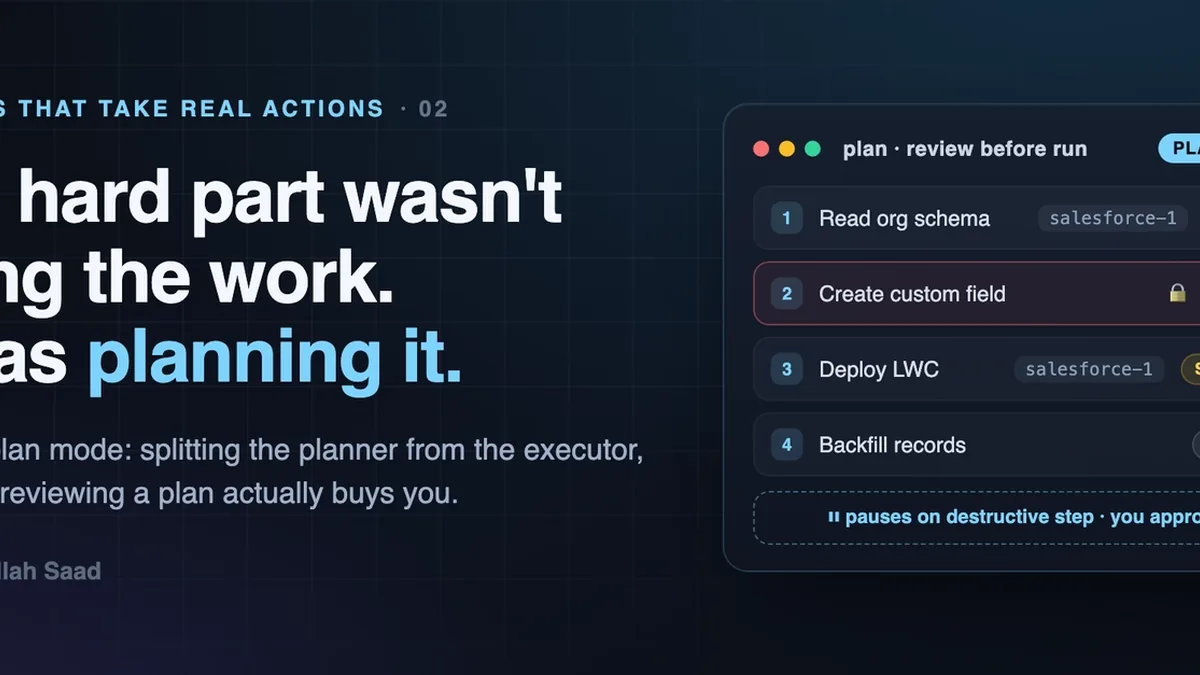 The hard part of my AI agent wasn't doing the work, it was planning it
