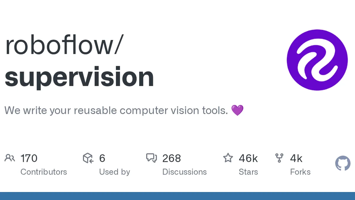 We write your reusable computer vision tools. 💜. Contribute to roboflow/supervision development by creating an account on GitHub.