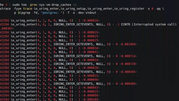 kernel asynchronous reads in PostgreSQL 19 (io_uring)