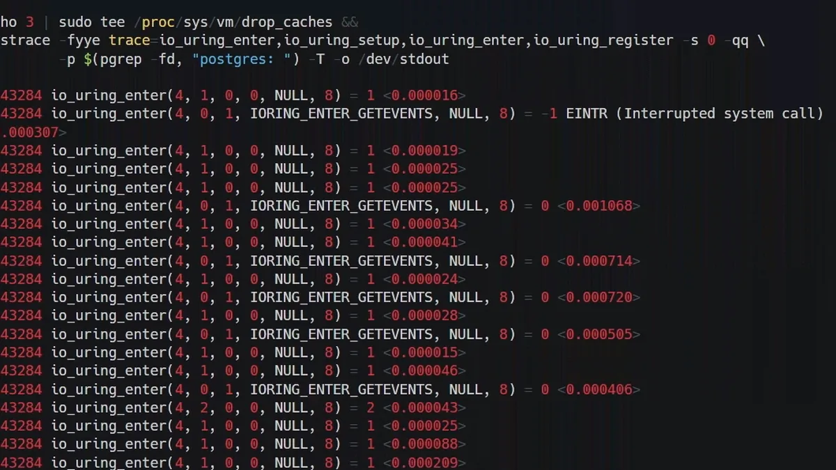 kernel asynchronous reads in PostgreSQL 19 (io_uring)