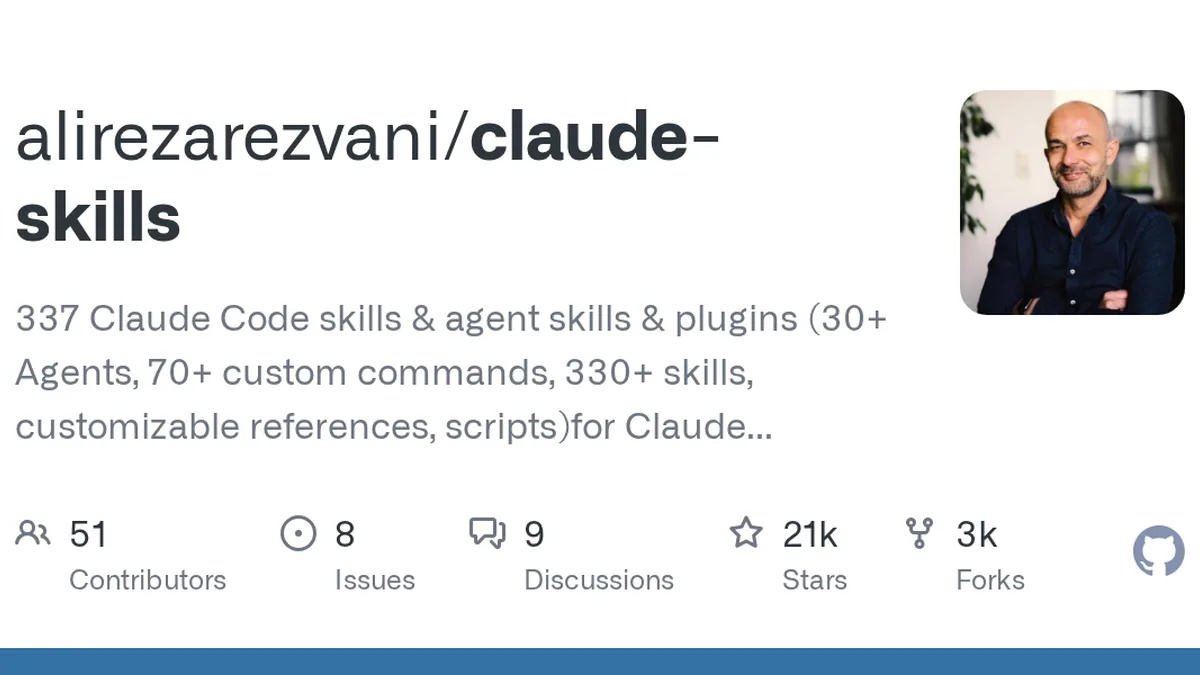 337 Claude Code skills &amp; agent skills &amp; plugins (30+ Agents, 70+ custom commands, 330+ skills, customizable references, scripts)for Claude Code, Codex, Gemini CLI, Cursor, and 8 more coding...