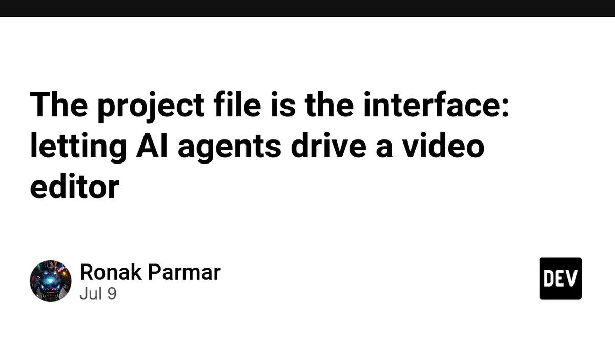 The project file is the interface: letting AI agents drive a video editor
