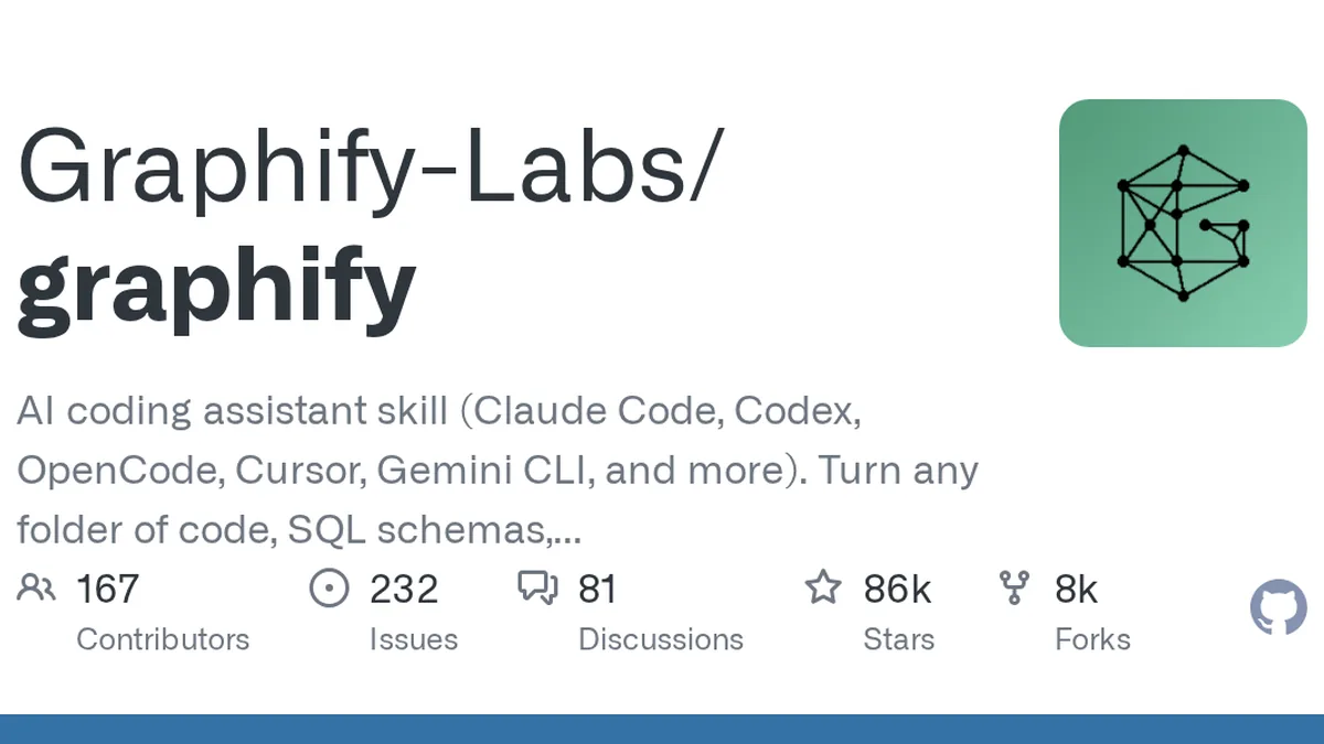 AI coding assistant skill (Claude Code, Codex, OpenCode, Cursor, Gemini CLI, and more). Turn any folder of code, SQL schemas, R scripts, shell scripts, docs, papers, images, or videos into a querya...
