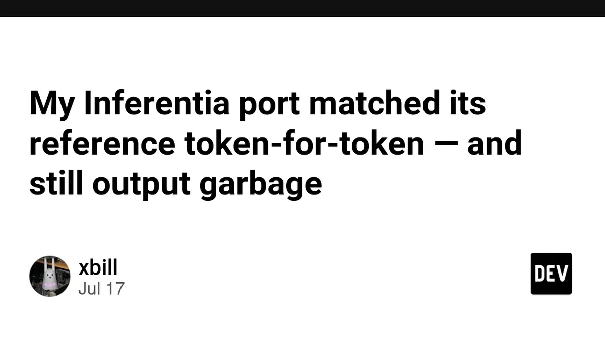 My Inferentia port matched its reference token-for-token — and still output garbage