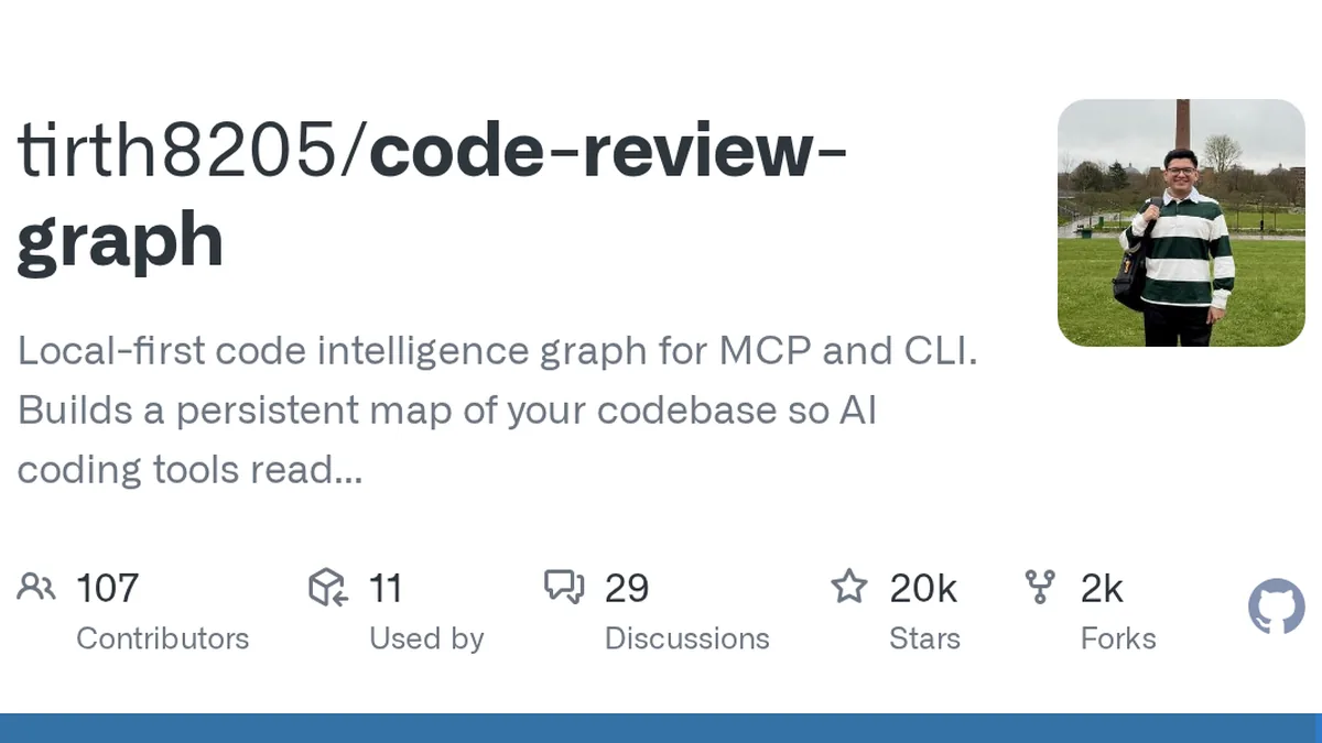 Local-first code intelligence graph for MCP and CLI. Builds a persistent map of your codebase so AI coding tools read only what matters, with benchmarked context reductions on reviews and large-rep...