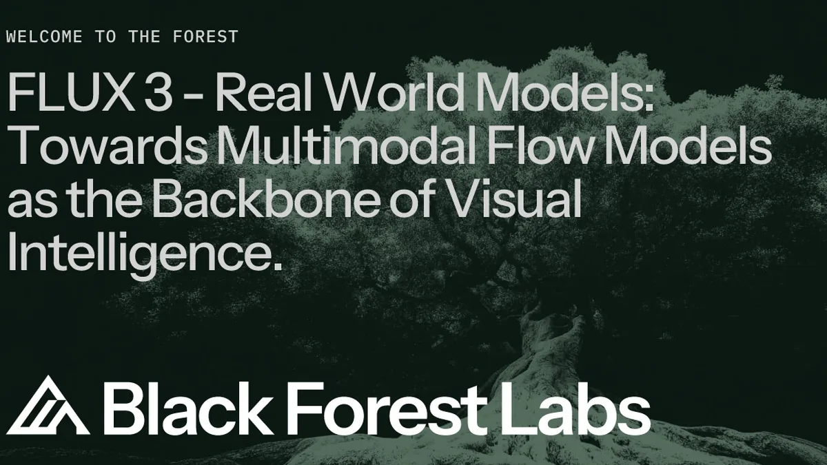 FLUX 3 - Real World Models: Towards Multimodal Flow Models as the Backbone of Visual Intelligence.