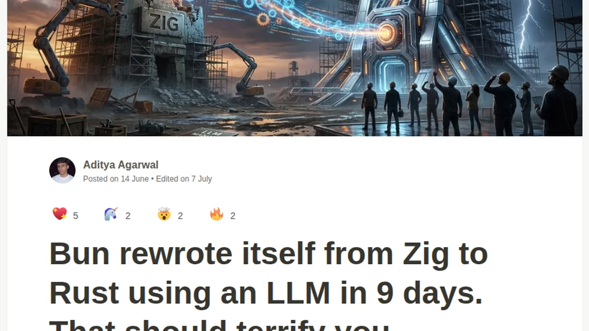 How is the Bun Rewrite in Rust Going?