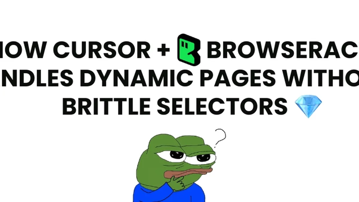 How Cursor + BrowserAct Handles Dynamic Pages Without Brittle Selectors