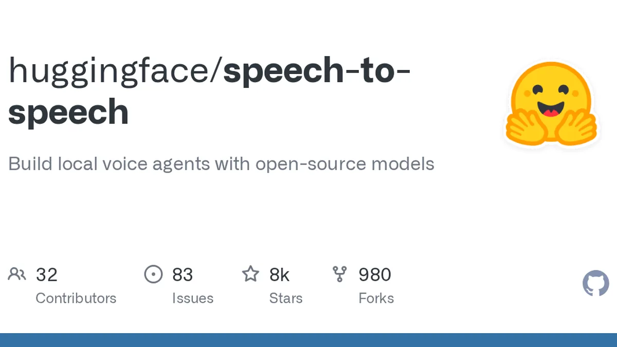 Build local voice agents with open-source models. Contribute to huggingface/speech-to-speech development by creating an account on GitHub.