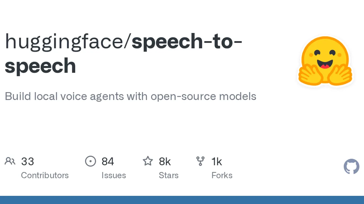Build local voice agents with open-source models. Contribute to huggingface/speech-to-speech development by creating an account on GitHub.