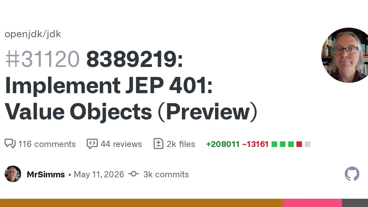 This pull request implements the first preview of JEP 401: Value Objects (Preview). This pull request also includes the implementation of JEP 539: Strict Field Initialization in the JVM (Preview). ...