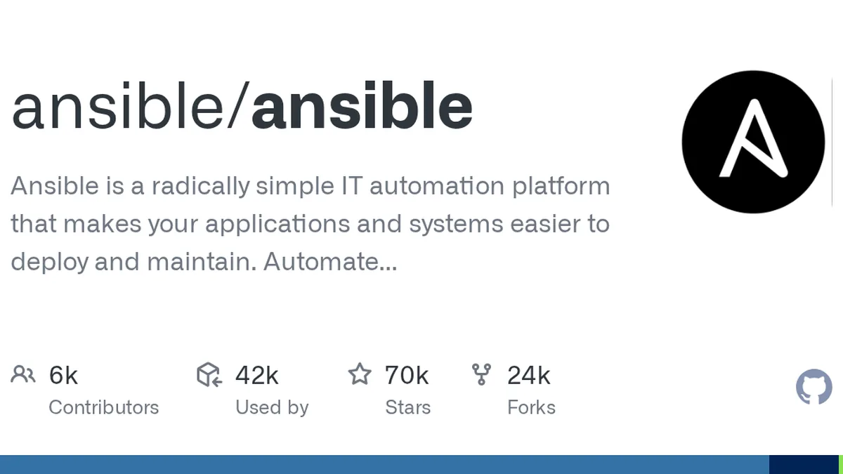 Ansible is a radically simple IT automation platform that makes your applications and systems easier to deploy and maintain. Automate everything from code deployment to network configuration to clo...