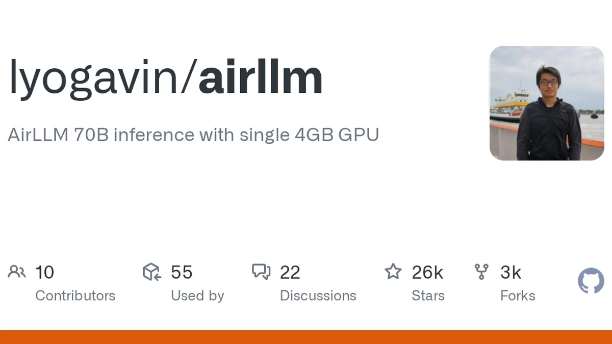 AirLLM 70B inference with single 4GB GPU. Contribute to lyogavin/airllm development by creating an account on GitHub.