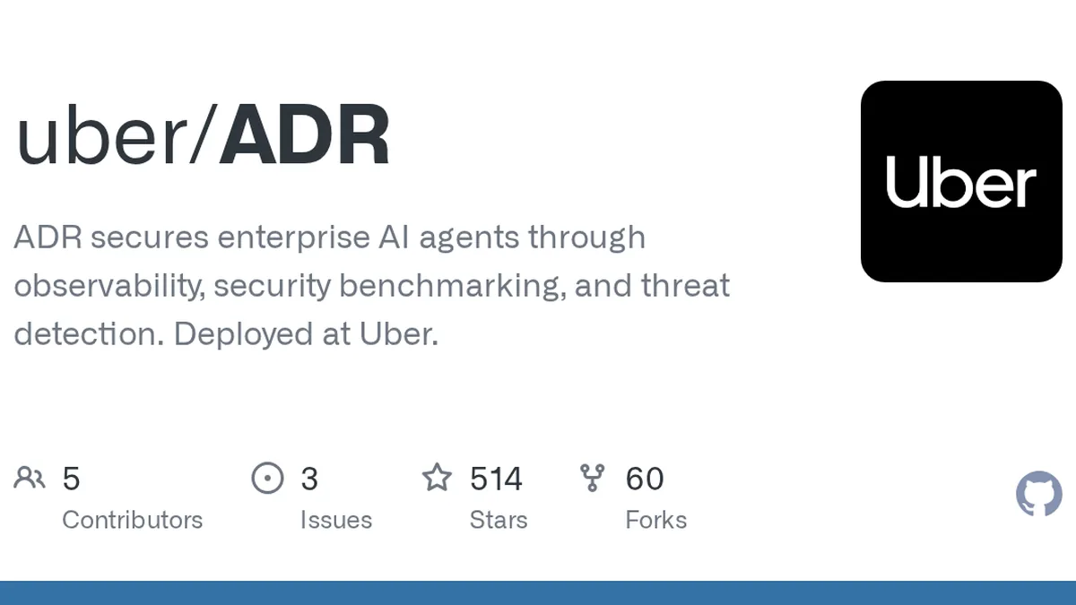 ADR secures enterprise AI agents through observability, security benchmarking, and threat detection. Deployed at Uber. - uber/ADR