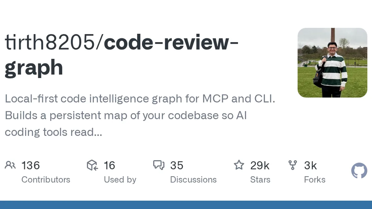 Local-first code intelligence graph for MCP and CLI. Builds a persistent map of your codebase so AI coding tools read only what matters, with benchmarked context reductions on reviews and large-rep...