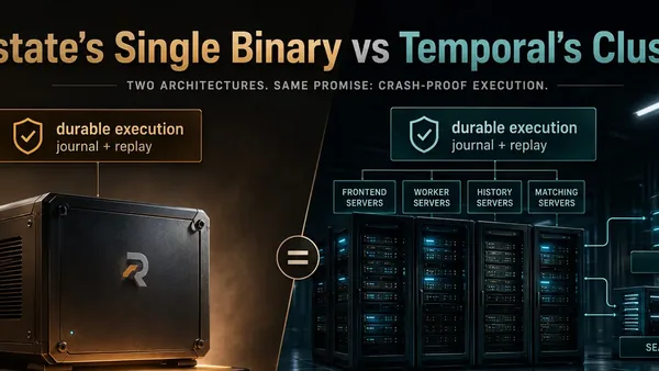 Restate's Single Binary vs Temporal's Cluster: When the Lighter Engine Wins
