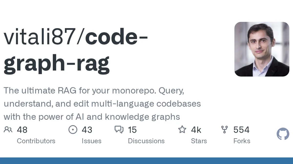 The ultimate RAG for your monorepo. Query, understand, and edit multi-language codebases with the power of AI and knowledge graphs - vitali87/code-graph-rag