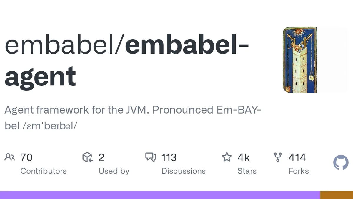 Agent framework for the JVM. Pronounced Em-BAY-bel /ɛmˈbeɪbəl/ - embabel/embabel-agent