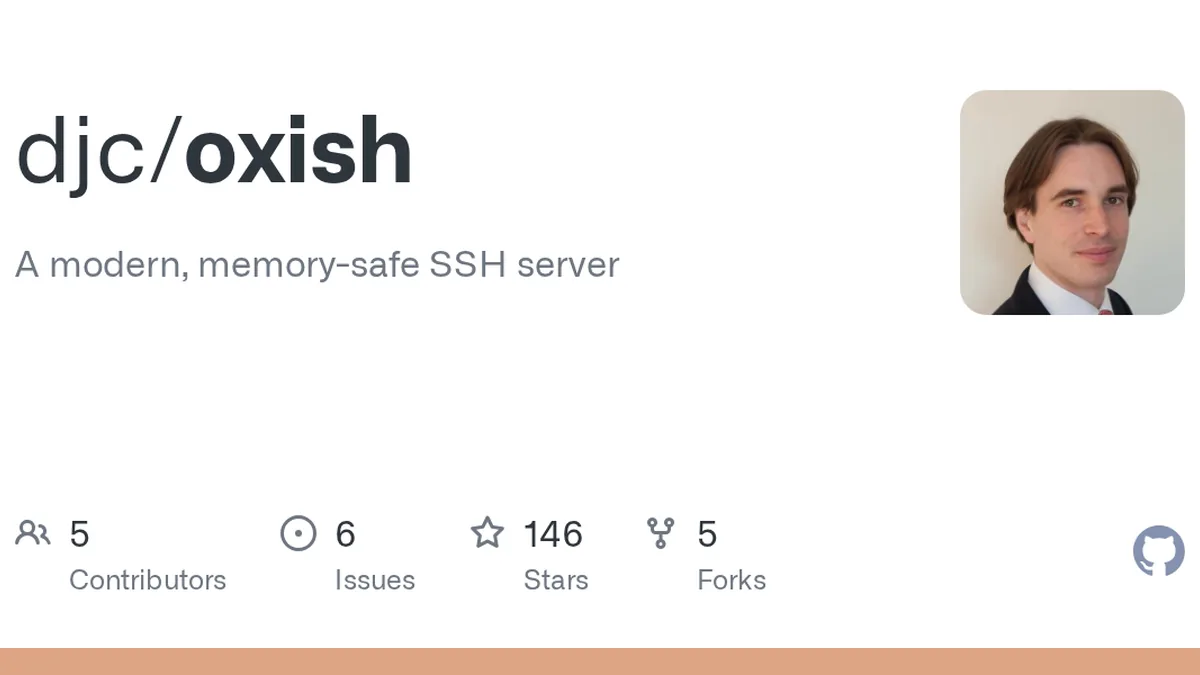 A modern, memory-safe SSH server. Contribute to djc/oxish development by creating an account on GitHub.