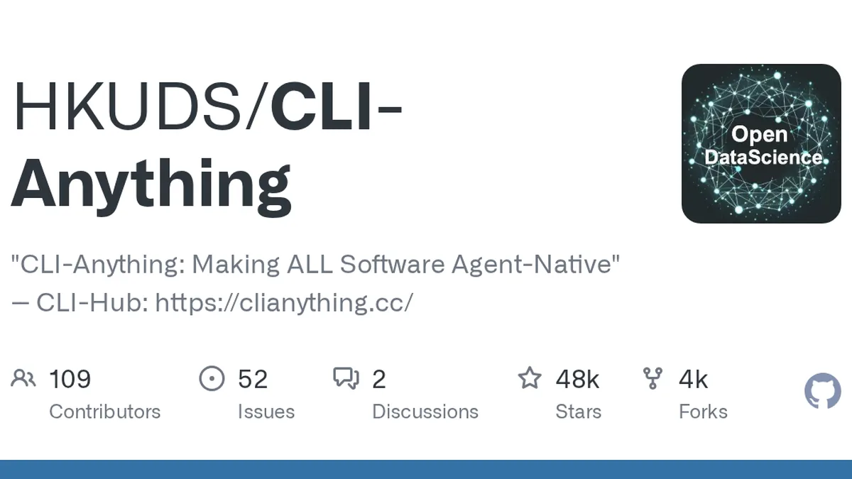 "CLI-Anything: Making ALL Software Agent-Native" -- CLI-Hub: https://clianything.cc/ - HKUDS/CLI-Anything