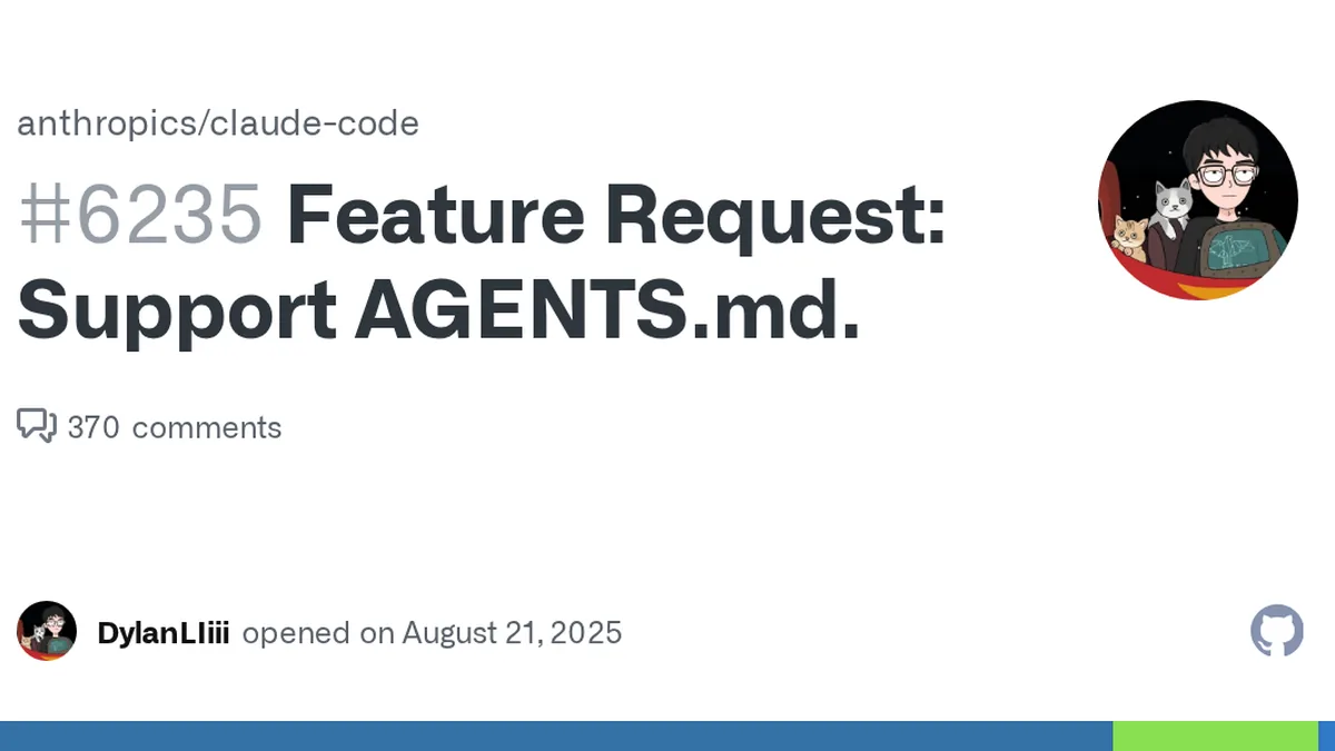 Codex, Amp, Cursor, and others are starting to standardize around AGENTS.md (https://agents.md/) — a unified Markdown file that coding agents can use to understand a codebase. By contrast, CLAUDE.m...