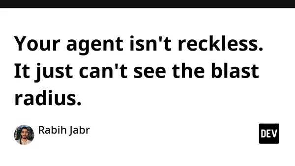 Your agent isn't reckless. It just can't see the blast radius.