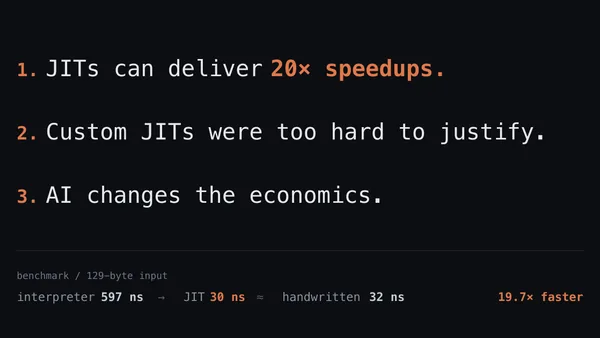JIT Compiling Code in 5μs