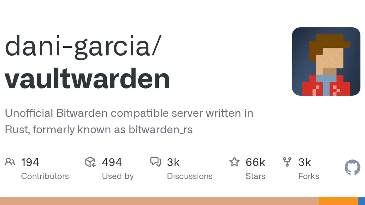 Unofficial Bitwarden compatible server written in Rust, formerly known as bitwarden_rs - dani-garcia/vaultwarden