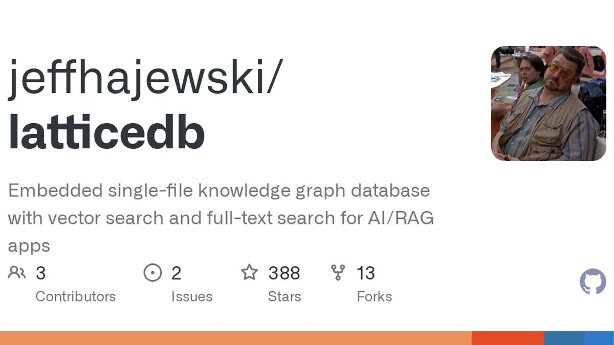 Embedded single-file knowledge graph database with vector search and full-text search for AI/RAG apps - jeffhajewski/latticedb